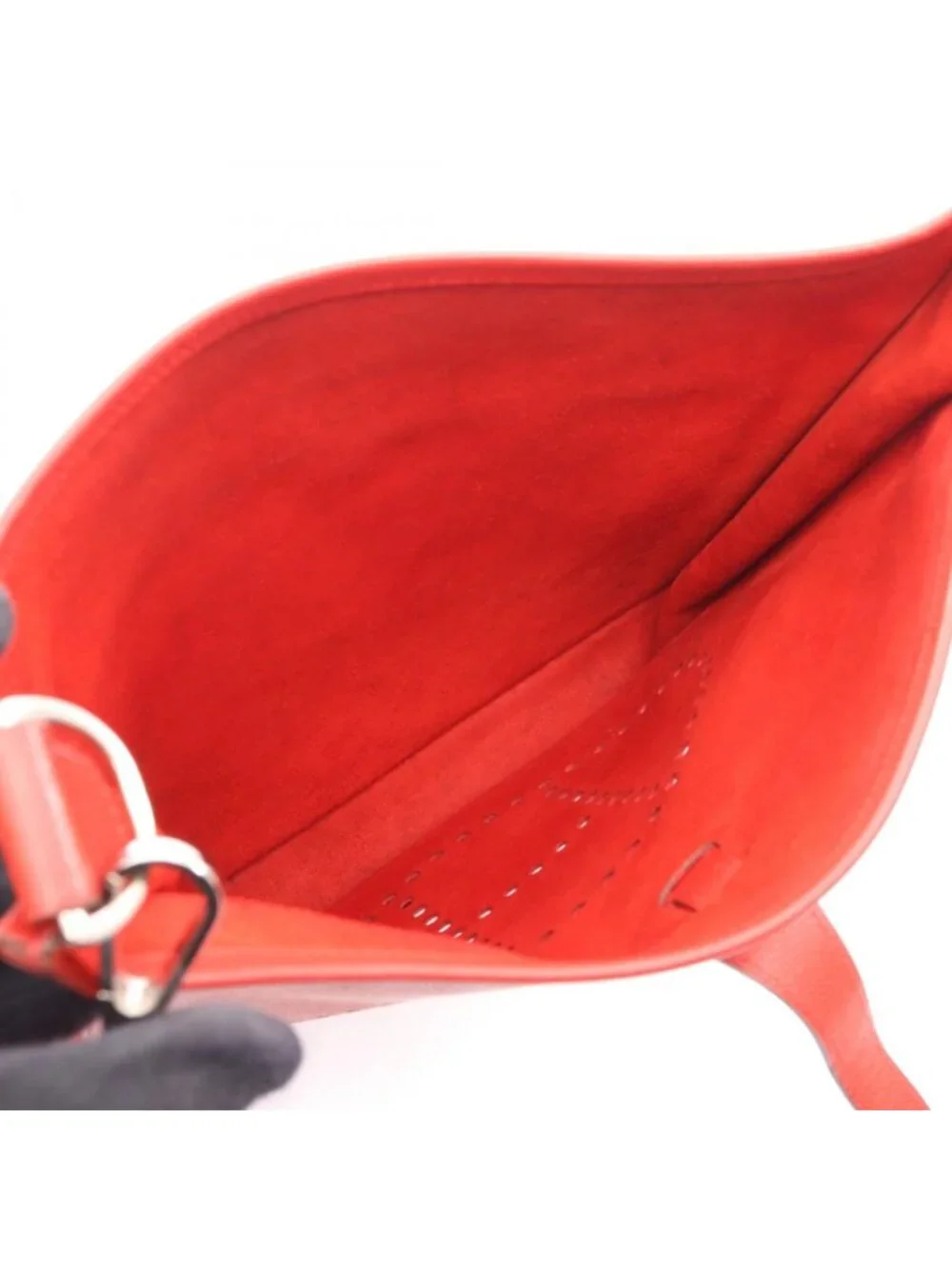 Hermes Shoulder Bag Evelyne 2 PM Rouge Casac Leather